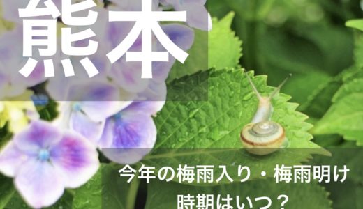 熊本県(北九州地方)2023年の梅雨入りと梅雨明け宣言はいつ？例年の時期や傾向も！