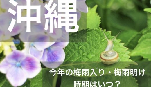 沖縄県2023年の梅雨入りと梅雨明け宣言はいつ？例年の時期や傾向も！