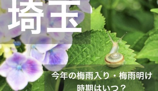 埼玉県(関東地方)2023年の梅雨入りと梅雨明け宣言はいつ？例年の時期や傾向も！